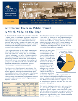 Alternative Fuels in Public Transit: a Match Made on the Road