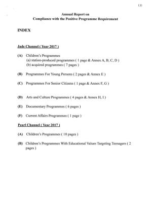 (A) Station-Produced Programmes ( I Page & Annex A, B, C