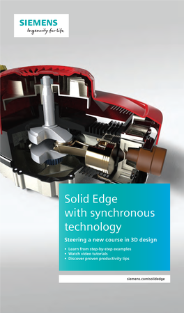 Solid Edge with Synchronous Technology Steering a New Course in 3D Design