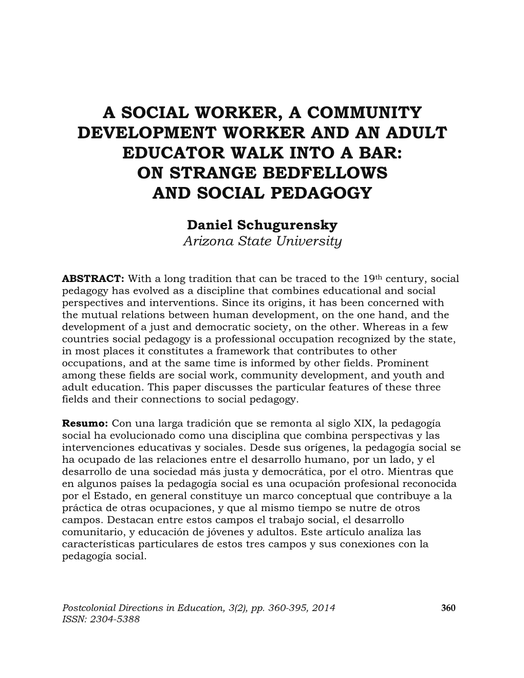 Social Pedagogy