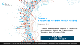 Smart Digital Assistant Industry Analysis