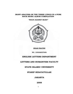 English Letters Department Letters and Humanities