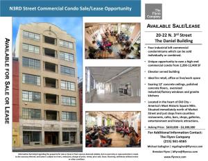 N3RD Street Commercial Condo Sale/Lease Opportunity
