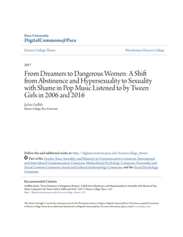 From Dreamers to Dangerous Women: a Shift from Abstinence and Hypersexuality to Sexuality with Shame in Pop Music Listened to By