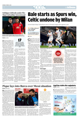 Bale Starts As Spurs Win, Celtic Undone by Milan Gareth Bale Helps Tottenham Ease to Europa League Win Against Lask