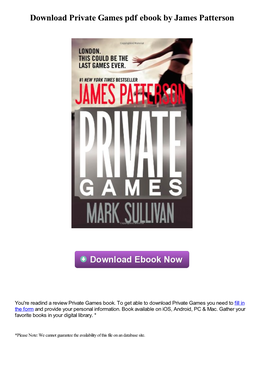 Download Private Games Pdf Ebook by James Patterson
