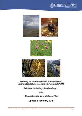 Planning for the Protection of European Sites: Habitat Regulations Assessment/Appraisal (HRA)