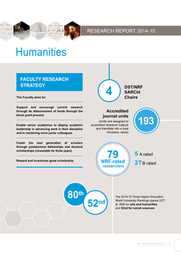 Humanities RESEARCH REPORT 2014-15 Rothko: Insert Faculty ‘Snapshots’ Her Humanities