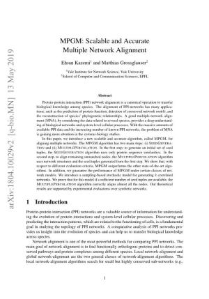 MPGM: Scalable and Accurate Multiple Network Alignment