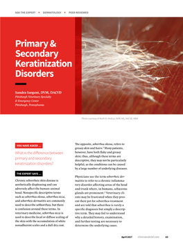 Primary & Secondary Keratinization Disorders