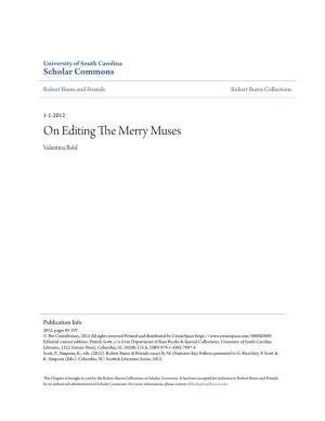 On Editing the Merry Muses