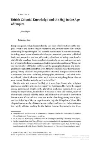 British Colonial Knowledge and the Hajj in the Age of Empire