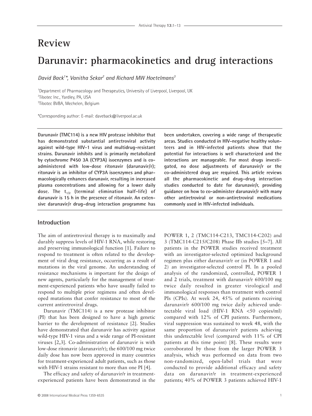 Pharmacokinetics and Drug Interactions