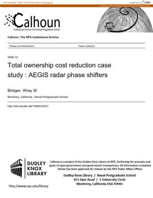 AEGIS Radar Phase Shifters
