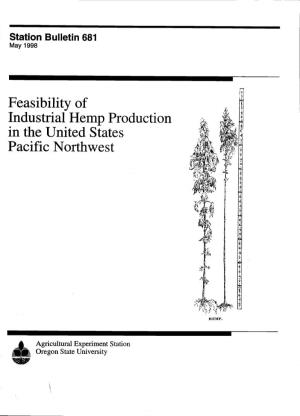 Feasibility of Industrial Hemp Production in the United States Pacific Northwest