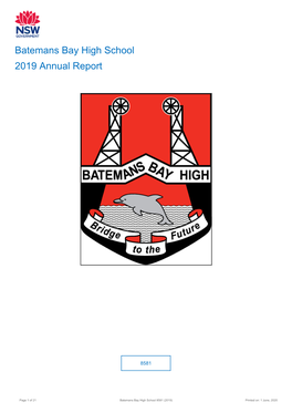 2019 Batemans Bay High School Annual Report