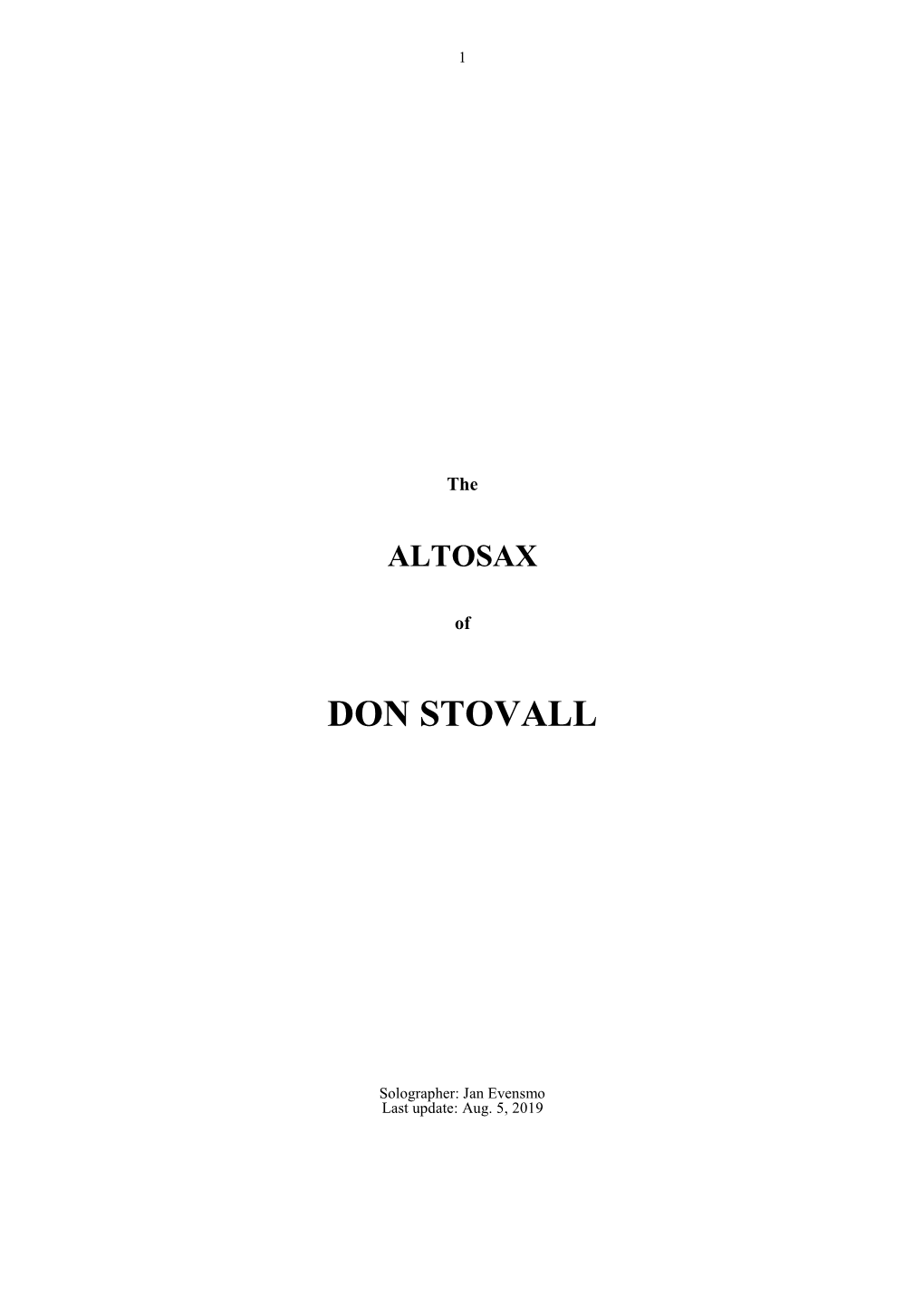 Download the Alto Saxophone of Don Stovall