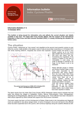 The Situation Information Bulletin India: Cyclone Phailin