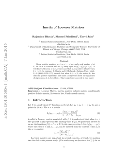 Inertia of Loewner Matrices