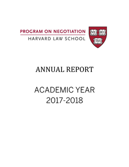 Annual Report Academic Year 2017-2018