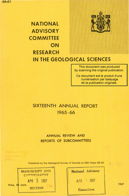 National Advisory Committee on Research in the Geological Sciences