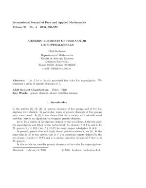 International Journal of Pure and Applied Mathematics ————————————————————————– Volume 26 No