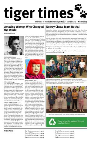 Dewey Chess Team Rocks! Amazing Women Who Changed the World