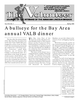 Spring 1995 a Bullseye for the Bay Area Annual VALB Dinner