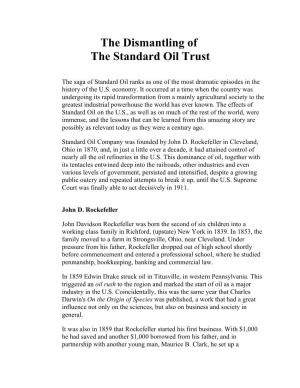 The Dismantling of the Standard Oil Trust