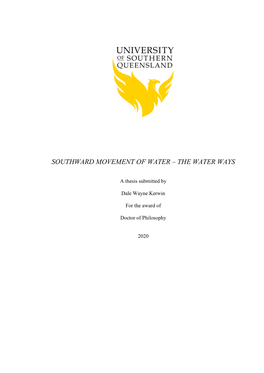 A Thesis Submitted by Dale Wayne Kerwin for the Award of Doctor of Philosophy 2020