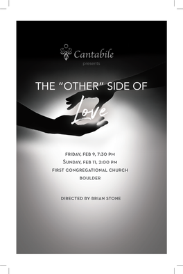 Directed by Brian Stone Friday, Feb 9, 7:30 Pm Sunday, Feb 11, 2:00 Pm