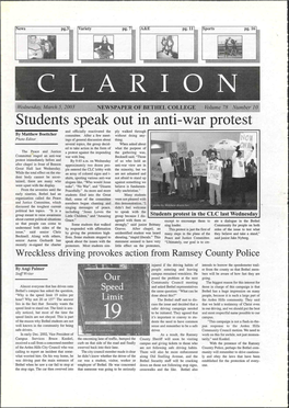 Students Speak out in Anti-War Protest