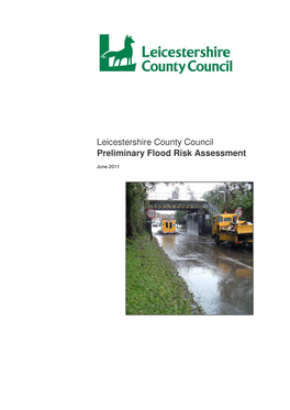 Leicestershire County Council Preliminary Flood Risk Assessment
