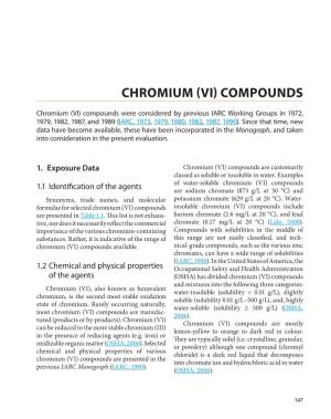 Chromium (Vi) Compounds