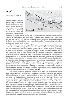 Annapurna I, East Ridge, Third Ascent. One of the Most Nota
