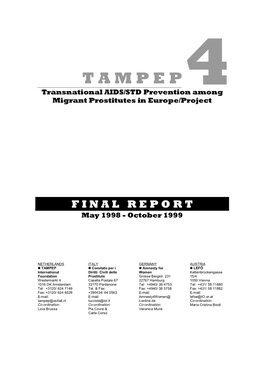 TAMPEP IV Final Report