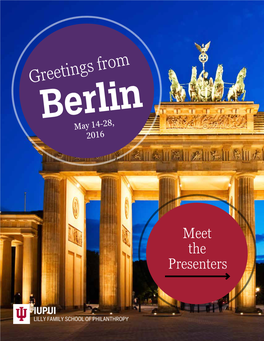 Greetings from Berlin May 14-28, 2016