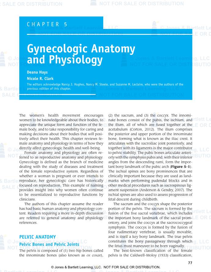 Gynecologic Anatomy and Physiology