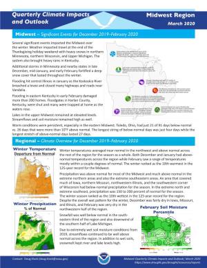 Regional Climate Quarterly for the Midwest