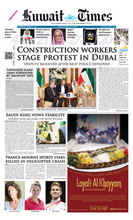 Construction Workers Stage Protest in Dubai