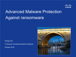Advanced Malware Protection Against Ransomware