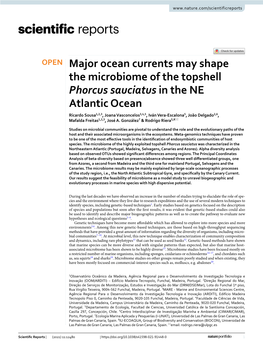Major Ocean Currents May Shape the Microbiome of the Topshell Phorcus