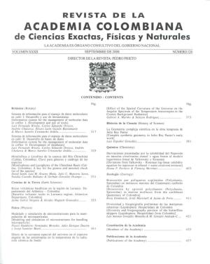 (Caldas, Colombia). Clave Para Géneros Y Catálogo De Las Especies