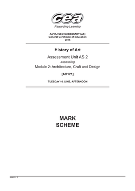 9394.01 GCE History of Art AS 2 MS Summer 2015.Indd