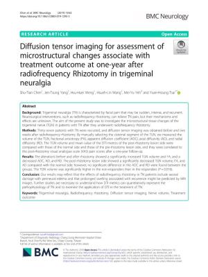 Diffusion Tensor Imaging for Assessment of Microstructural