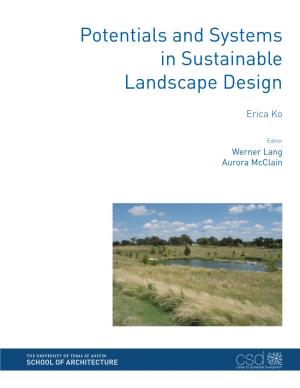 Potentials and Systems in Sustainable Landscape Design
