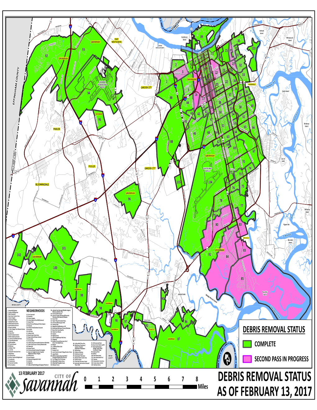 Debris Removal Status As of February 13, 2017