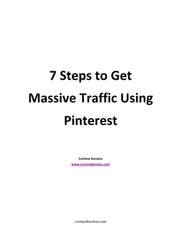 7 Steps to Get Massive Traffic Using Pinterest
