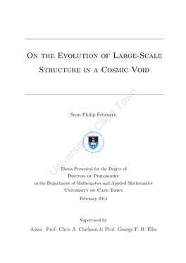 On the Evolution of Large-Scale Structure in a Cosmic Void