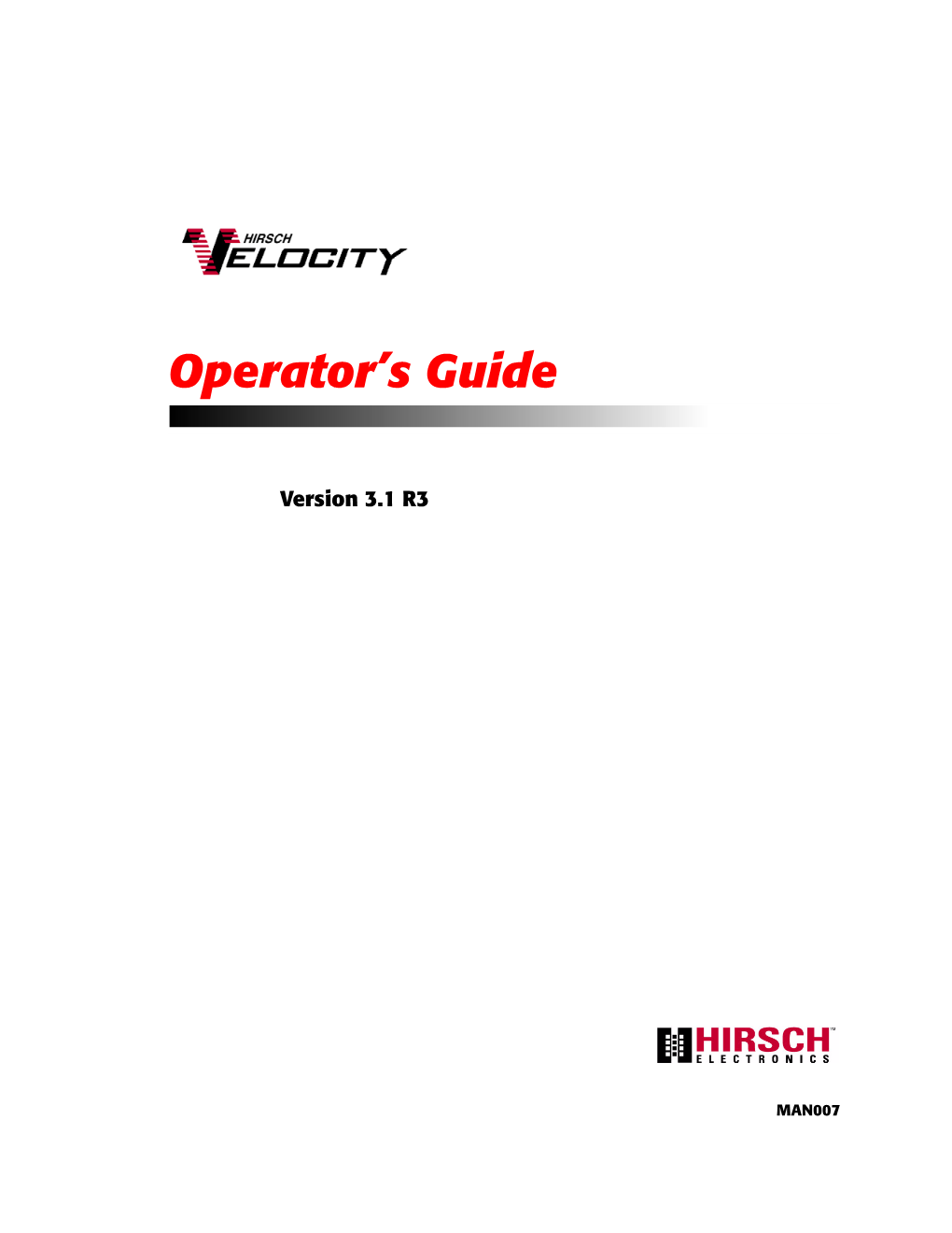 Velocity 3.1 Operators Guide.Book